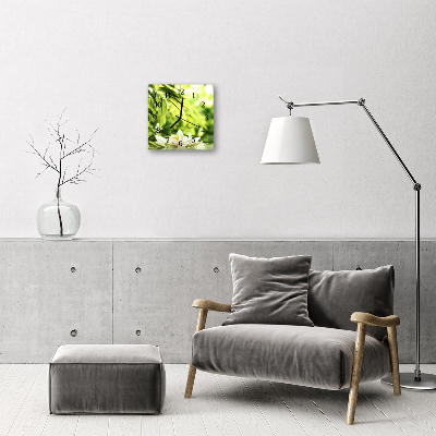 Glass Wall Clock Nature nature green