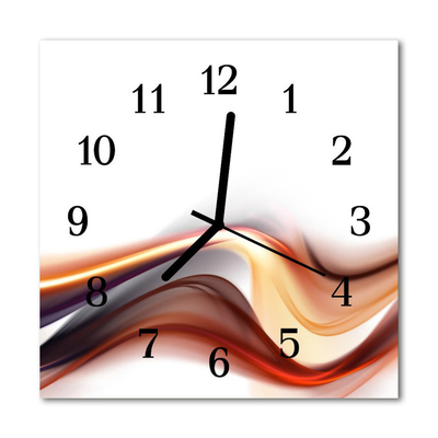 Glass Wall Clock Abstract abstract art multi-coloured