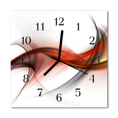 Glass Wall Clock Abstract abstract art multi-coloured