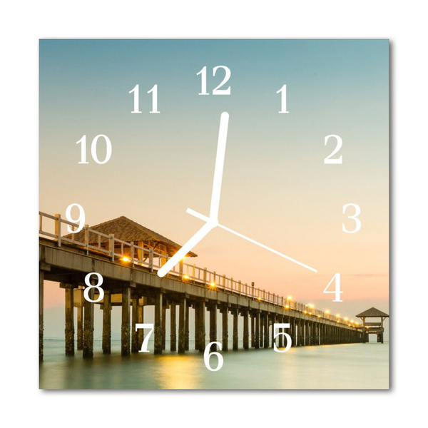 Glass Wall Clock Boardwalk boardwalk multi-coloured