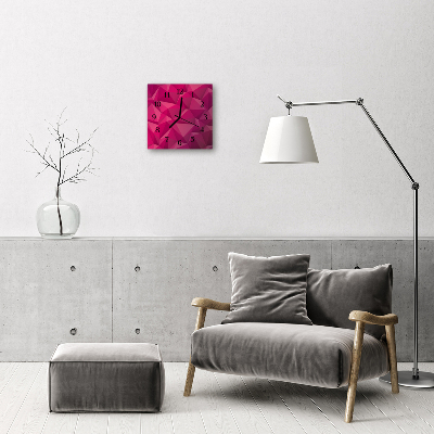 Glass Wall Clock Abstract abstract art pink