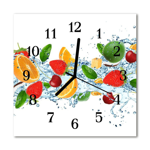 Glass Wall Clock Fruit fruit multi-coloured