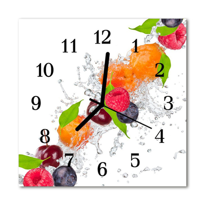 Glass Wall Clock Fruit fruit multi-coloured