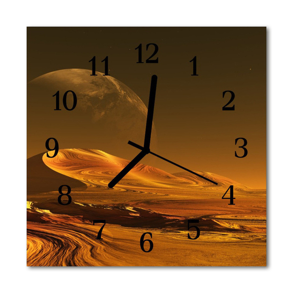 Glass Wall Clock Wilderness wilderness orange