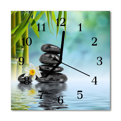 Glass Wall Clock Stones stones multi-coloured