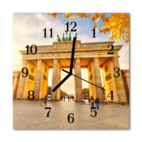 Glass Wall Clock Berlin berlin yellow