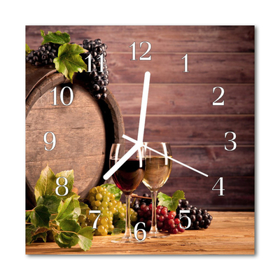 Glass Wall Clock Grapes grapes green