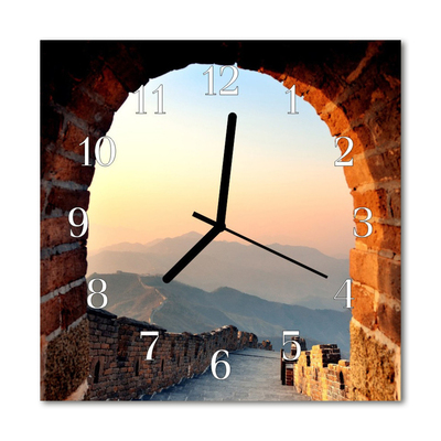 Glass Wall Clock Great wall of china great wall of china multi-coloured