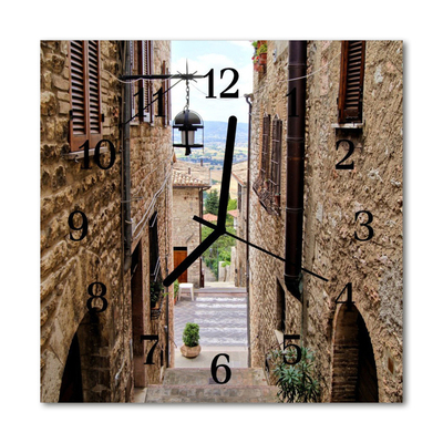 Glass Wall Clock Alley architecture brown