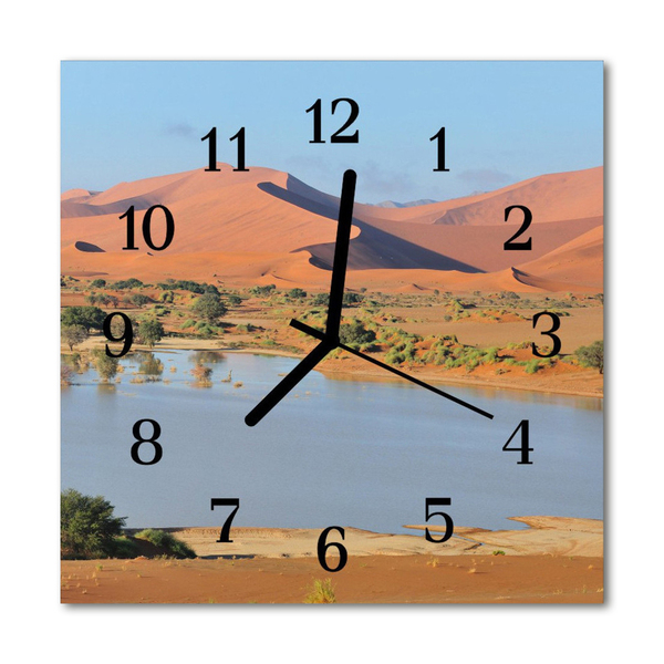 Glass Wall Clock Wilderness wilderness orange