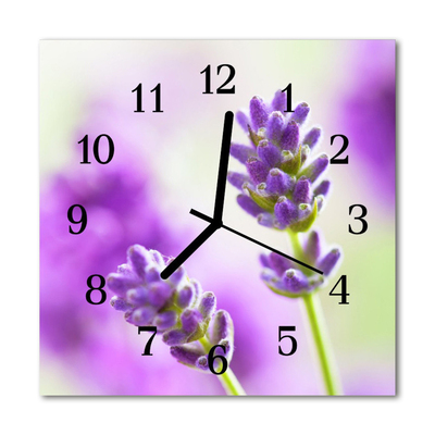 Glass Wall Clock Lavender lavender purple