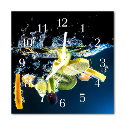 Glass Wall Clock Fruit fruit multi-coloured