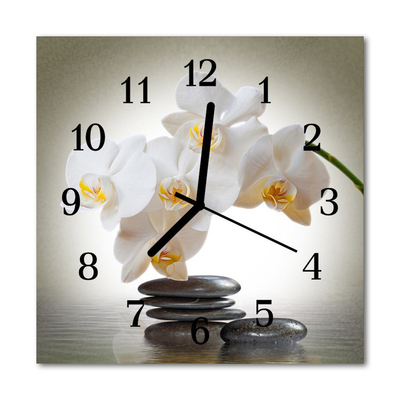 Glass Wall Clock Kitchen Clocks 30x30 cm silent Orchid Pink 