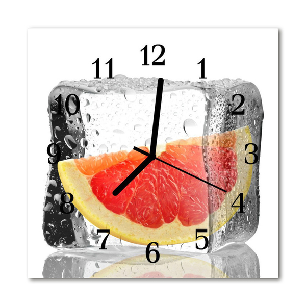 Glass Wall Clock Grapefruit ice cream grapefruit ice pink