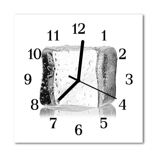 Glass Wall Clock Ice cream ice grey