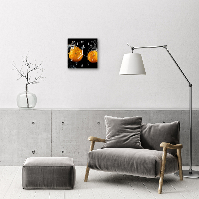 Glass Wall Clock Oranges fruit orange