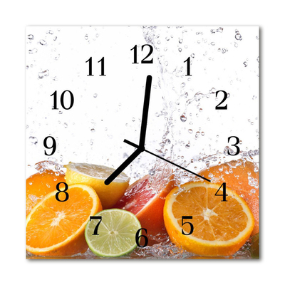 Glass Wall Clock Oranges fruit orange