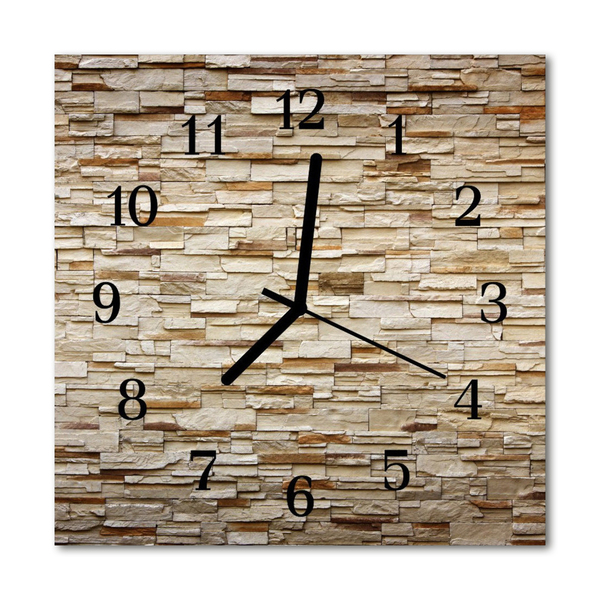 Glass Wall Clock Clinker architecture brown