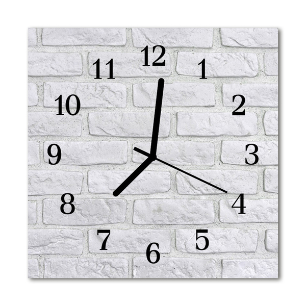 Glass Wall Clock Brick architecture white