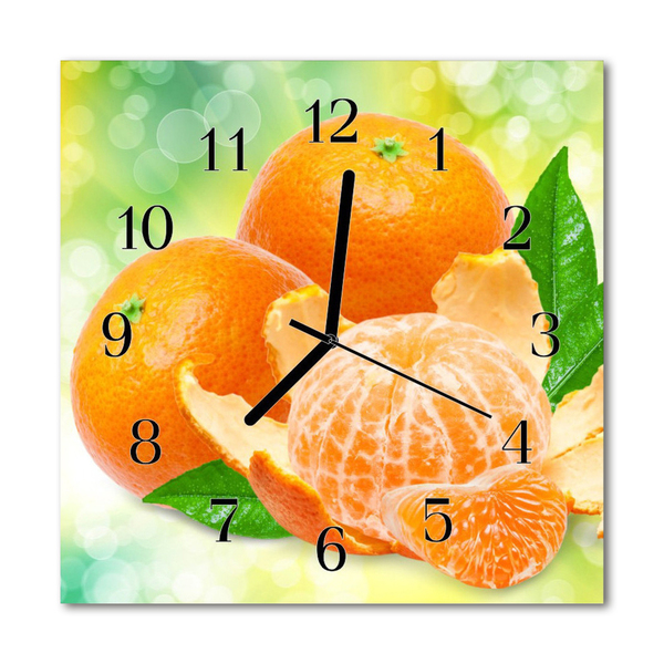 Glass Wall Clock Oranges fruit orange