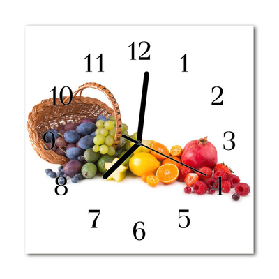 Glass Wall Clock Fruit fruit multi-coloured