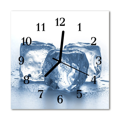 Glass Wall Clock Ice cream ice blue