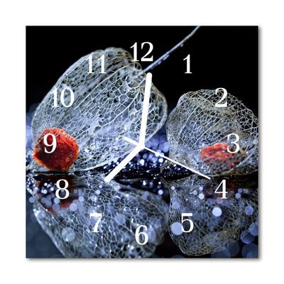 Glass Wall Clock Art art blue