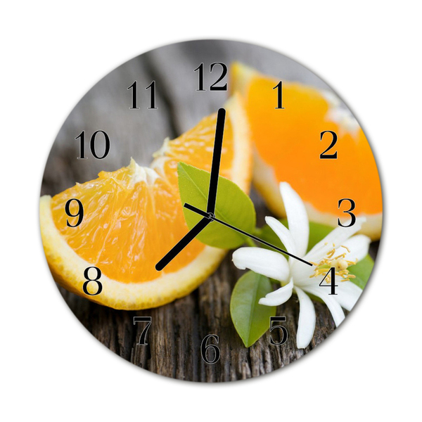 Glass Kitchen Clock Lemon kitchen yellow