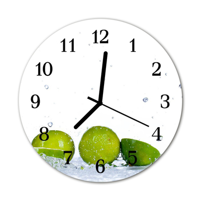 Glass Kitchen Clock Lime kitchen green