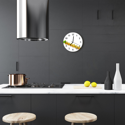 Glass Kitchen Clock Olives kitchen green