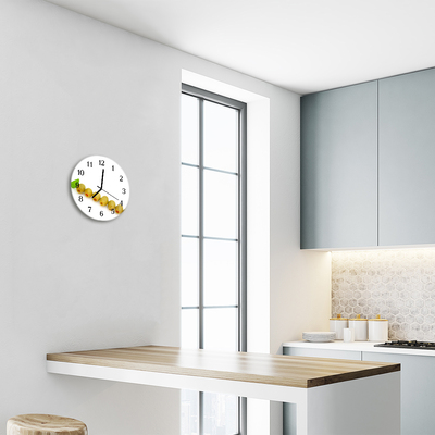 Glass Kitchen Clock Olives kitchen green