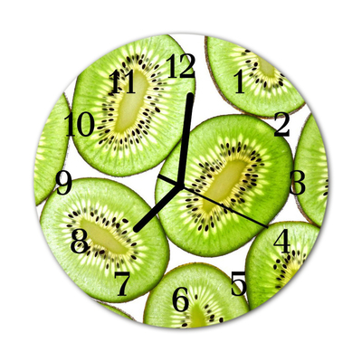 Glass Kitchen Clock Kiwi kitchen green