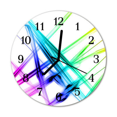 Glass Kitchen Clock Abstract art multi-coloured