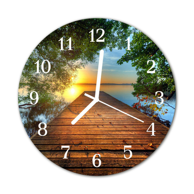 Glass Kitchen Clock Web landscape multi-coloured