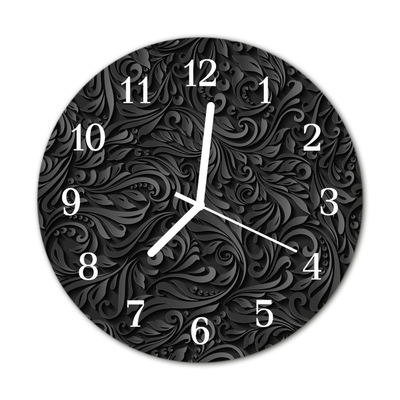 Glass Kitchen Clock Template art black