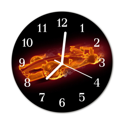 Glass Kitchen Clock Dare city orange