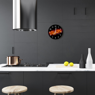 Glass Kitchen Clock Dare city orange