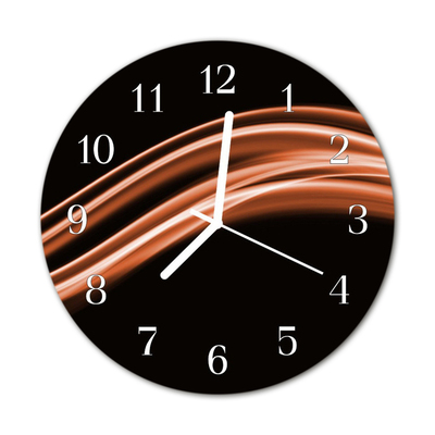 Glass Kitchen Clock Abstract lines art multi-coloured