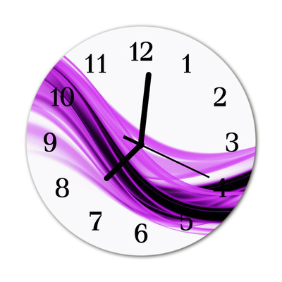 Glass Kitchen Clock Abstract art art purple