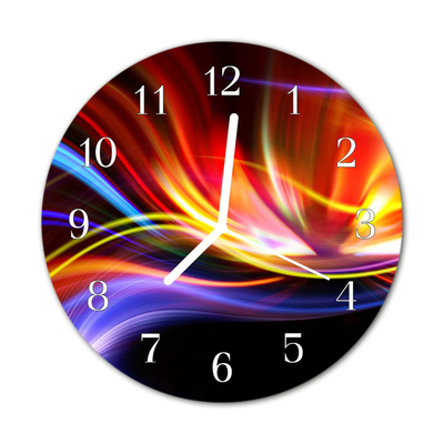 Glass Kitchen Clock Abstract art art multi-coloured