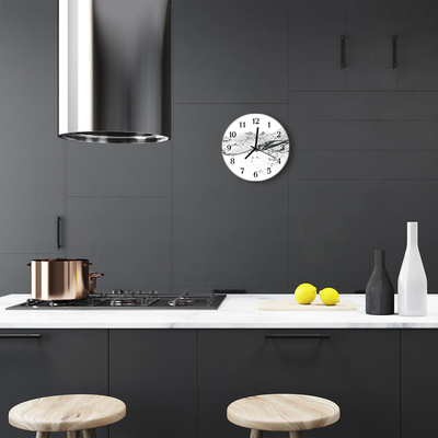 Glass Kitchen Clock Water kitchen grey