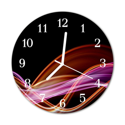 Glass Kitchen Clock Abstract art art purple