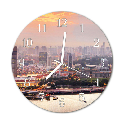 Glass Kitchen Clock City city multi-coloured