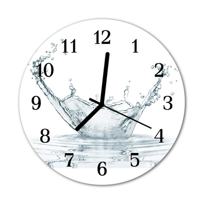 Glass Kitchen Clock Water kitchen grey, blue