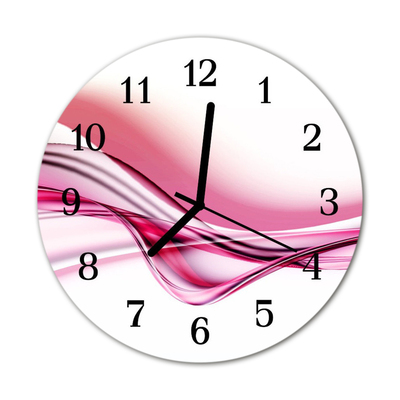 Glass Kitchen Clock Abstract art art pink