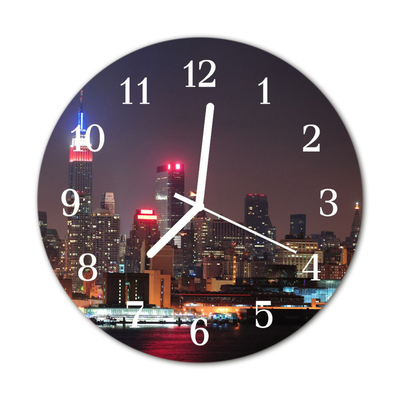 Glass Kitchen Clock Skyline city multi-coloured