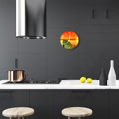 Glass Kitchen Clock Bridge architecture orange