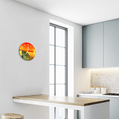 Glass Kitchen Clock Bridge architecture orange