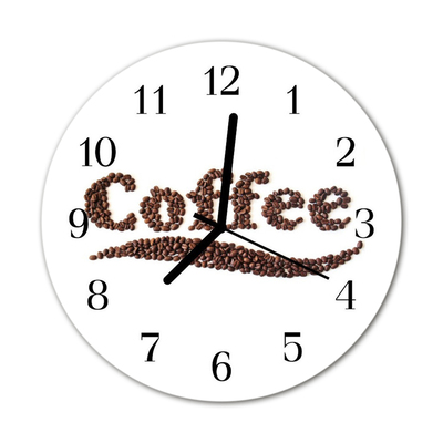 Glass Kitchen Clock coffee