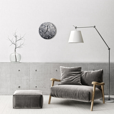 Glass Kitchen Clock Drops nature grey